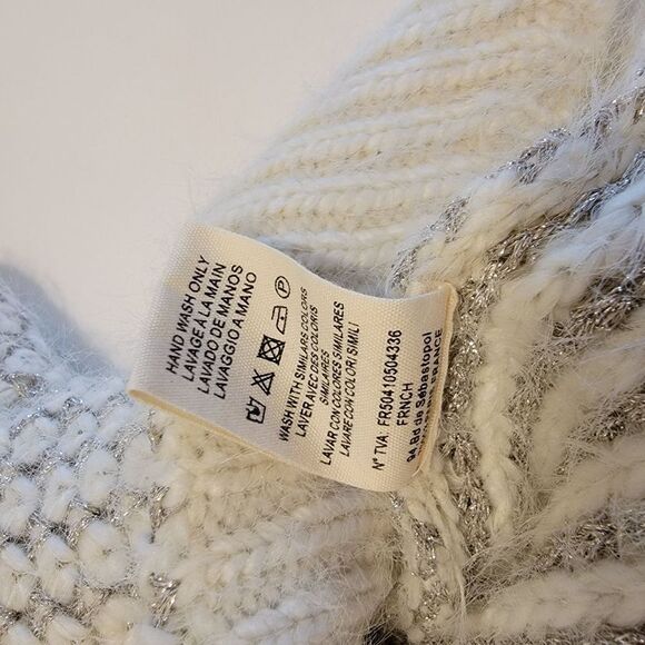 NEW FRNCH Shimmer Knit Pullover Sweater - Picture 6 of 13